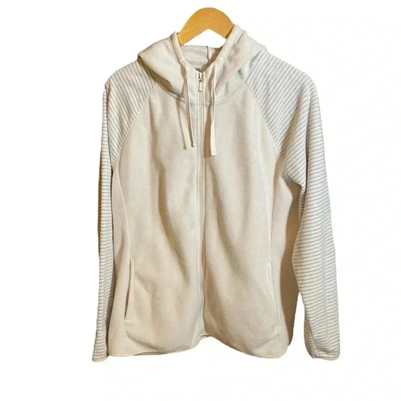 OLD NAVY Women's Jacket Hooded Zip-up Front Pockets Off-white Size XL - Picture 1 of 11